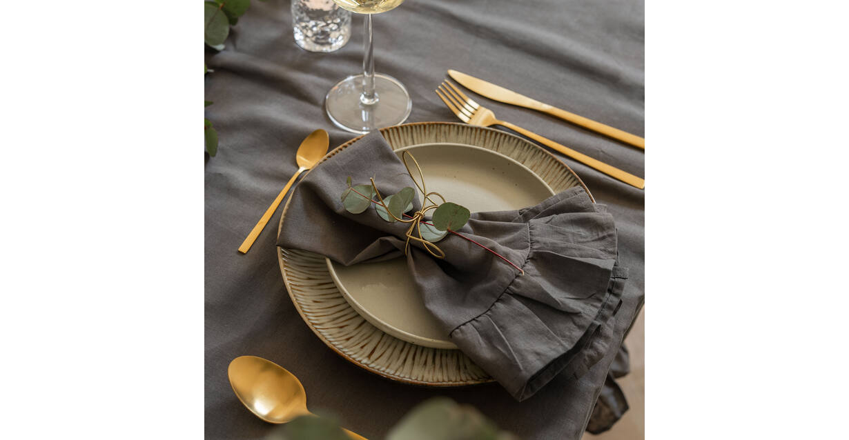 Walra Servet Set Lovely Linen Ruffles
