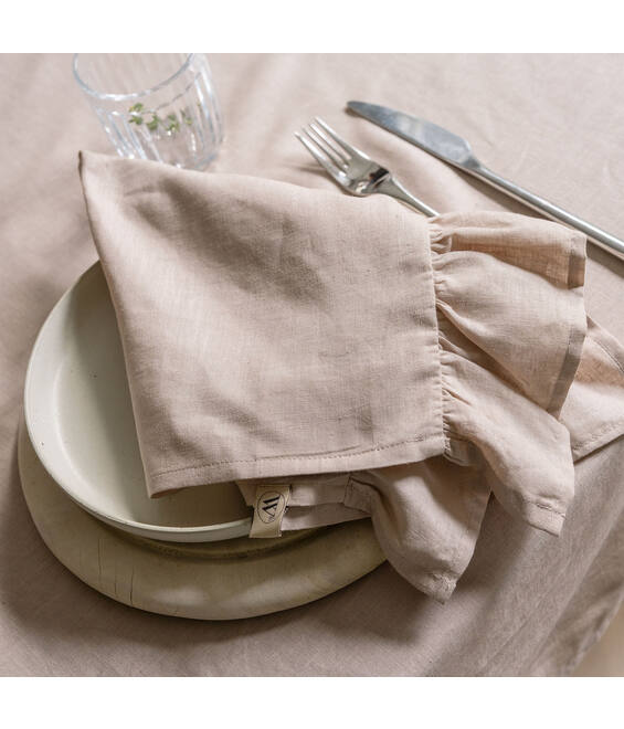 Walra Servet Set Lovely Linen Ruffles