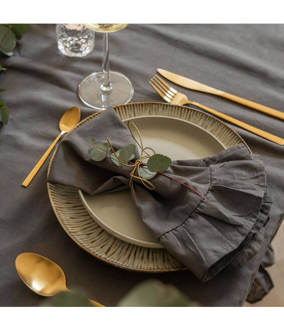 Walra Servet Set Lovely Linen Ruffles