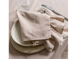 Walra Servet Set Lovely Linen Ruffles