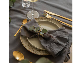 Walra Servet Set Lovely Linen Ruffles